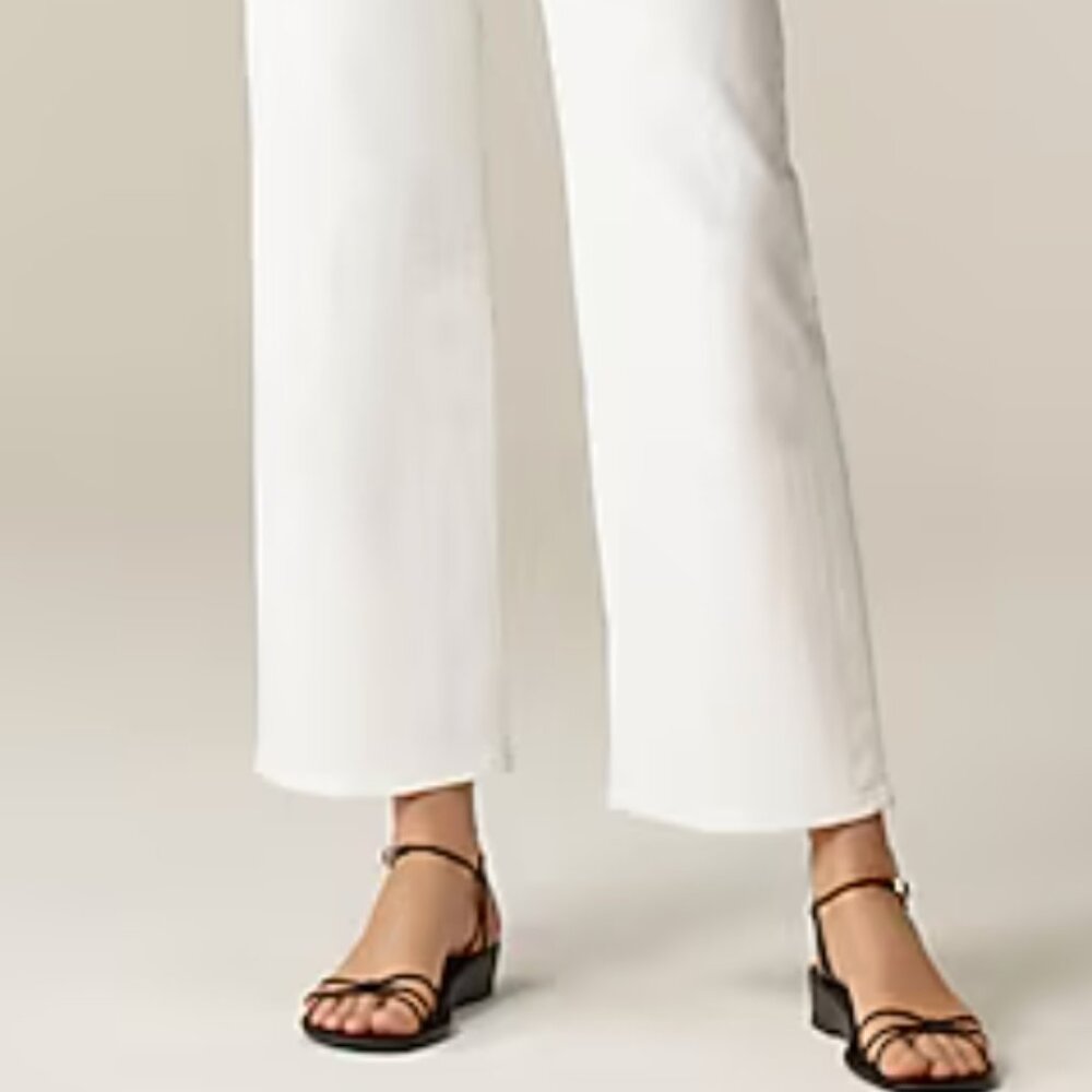 J Crew Slim Wide Jeans WHITE NEW!